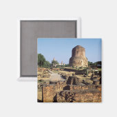 Dhamekh stupa, c.500 AD Magnet (Vorderseite/Rückseite)
