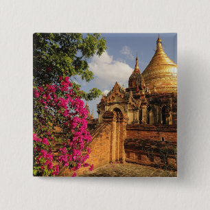 Dhamma Yazaka Pagode in Bagan, Myanmar Button