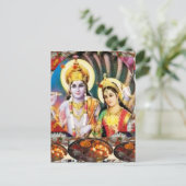 DHAN Laxmi n Lord Vishnu: Zur Anzeige n Referenz Postkarte (Stehend Vorderseite)
