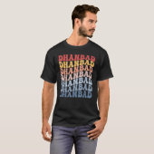 Dhanbad City Groovy Retro T-Shirt (Vorne ganz)