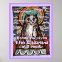 Dharma Cat Four Noble Truths Poster