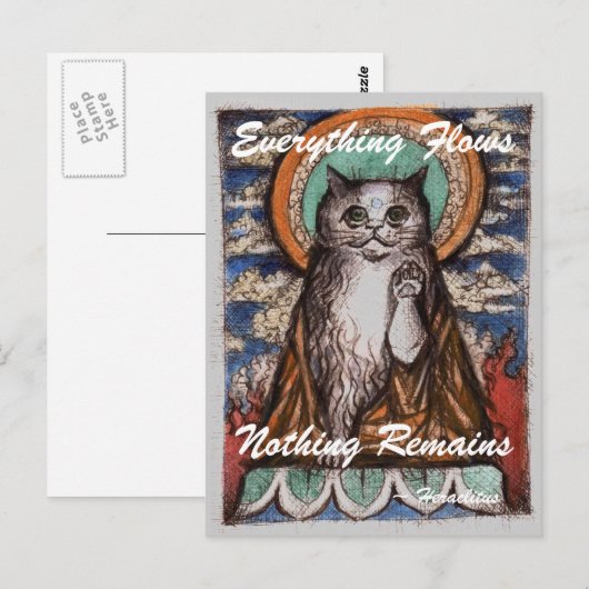 Dharma Cat Impermanency Postcard Postkarte (Vorne/Hinten)