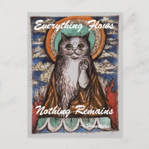 Dharma Cat Impermanency Postcard Postkarte