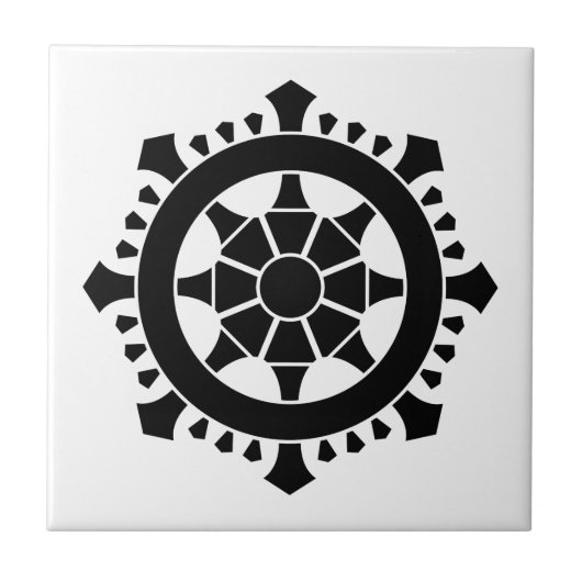 Dharma chakra fliese (Vorderseite)