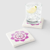 Dharma-Rad Steinuntersetzer (Seitenansicht)