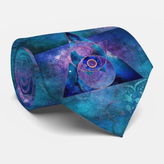 Dharma Sacred Geometry Galaxy Neck Tie Krawatte (Gerollt)