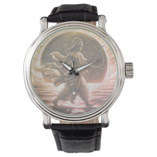 Dharma & Sieg: Mythologische Rama-Gravurkunst  Armbanduhr