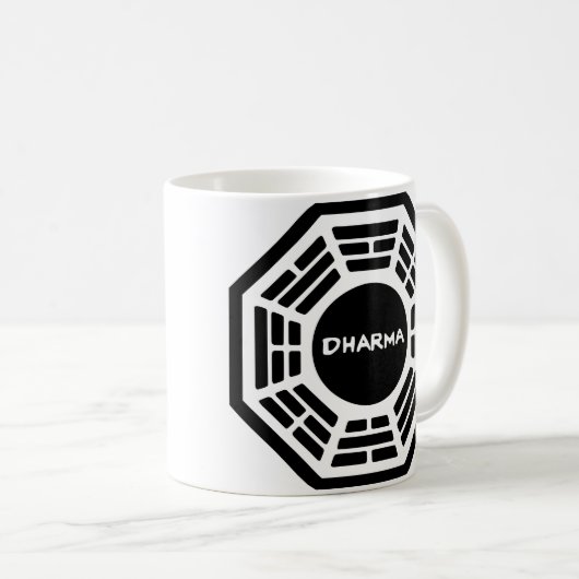 Dharma , verlorene klassische Tasse, 11 oz Kaffeetasse (VorderseiteRechts)