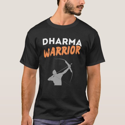 Dharma Warrior Inspirierend Hinduspirituelle Kultu T-Shirt (Vorderseite)