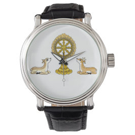 Dharma Wheel & Deers Buddha Watch Armbanduhr