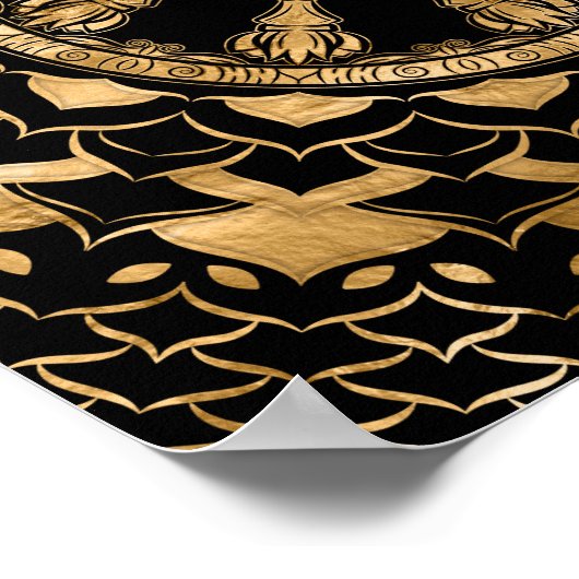 Dharma Wheel - Dharmachakra Poster (Ecke)