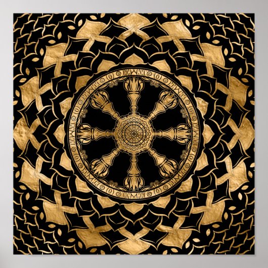 Dharma Wheel - Dharmachakra Poster (Vorne)