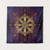 Dharma Wheel - Dharmachakra Wandteppich (Vorderseite)