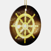 Dharma Wheel Keramik Ornament (Rechts)