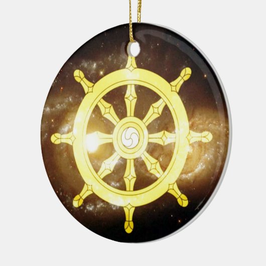 Dharma Wheel Keramik Ornament (Links)