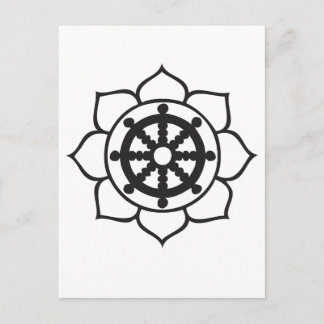 Dharma Wheel Lotus Postkarte
