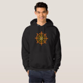 Dharma Wheel Meditation Lotus Chakra Yoga Dharmach Hoodie (Vorne ganz)