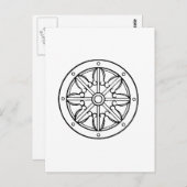 Dharma Wheel Postkarte (Vorne/Hinten)