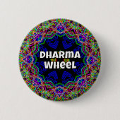 Dharma Wheel ( Sie können die Worte ändern ) Button (Vorderseite)