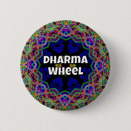 Dharma Wheel ( Sie können die Worte ändern ) Button (Vorderseite)