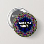 Dharma Wheel ( Sie können die Worte ändern ) Button (Vorne & Hinten)