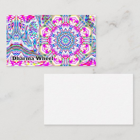 Dharma Wheel ( Sie können die Worte ändern ) Visitenkarte (Vorne/Hinten)