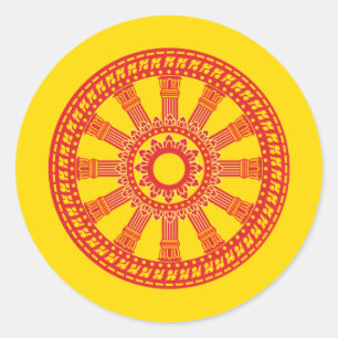 Dharmacakra - (Thailand) Design Runder Aufkleber