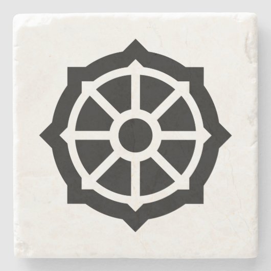 Dharmarad (Buddhismus, Hindusim) Steinuntersetzer (Vorderseite)
