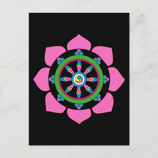 Dharmarad Postkarte (Vorderseite)