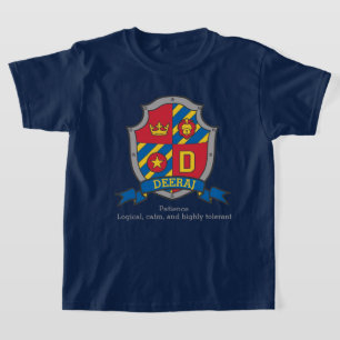 Dheeraj Jungenname & Bedeutung Ritter Schild T-Shi T-Shirt