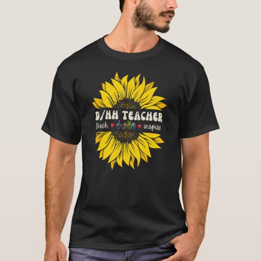 DHH Teacher Deaf and Hard of Hearing ASL Teachers T-Shirt (Vorderseite)