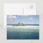 Dhiggiri Island, South Ari Atoll, die Malediven, Postkarte (Vorne/Hinten)