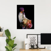 Dhol Drummer, Fine Art Fotograf Poster (Heimbüro)
