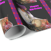 Dhol Trommel und Bhangra Schlagzeuger, alles Gute Geschenkpapier (Rolleneckpunkt)