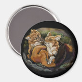 Dhole Cuddle Couple Magnet (Vorderseite/Rückseite)