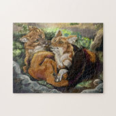 Dhole Cuddle Couple Puzzle (Horizontal)