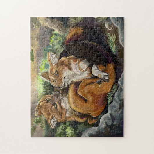 Dhole Cuddle Couple Puzzle (Vertikal)