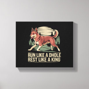 Dhole-Liebhaber Wildlife Canid Asiatischer Wildhun Leinwanddruck