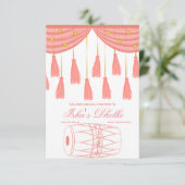 Dholki Invites Einladung (Stehend Vorderseite)