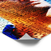 Dhoni Typografie Poster (Ecke)