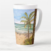 Dhow Boat a Beach, Latte Tasse (Rechte Ecke)