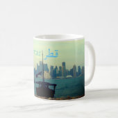 Dhows im Hafen von Doha - Gemälde Kaffeetasse (VorderseiteRechts)
