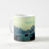 Dhows im Hafen von Doha - Gemälde Kaffeetasse (Vorderseite Links)