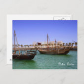 Dhows in Doha Bay Postkarte (Vorne/Hinten)