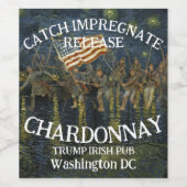 DHS CBP Trump Values MAGA Martial Law Insurrection Weinetikett (Einzelnes Label)