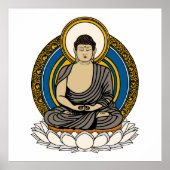 Dhyana Mudra Buddha Meditation Poster (Vorne)