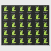 Di-know-saur Funny Dinosaur Pun Dark BG Geschenkpapier (Flach)