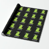 Di-know-saur Funny Dinosaur Pun Dark BG Geschenkpapier (Ungerollt)