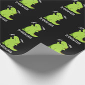 Di-know-saur Funny Dinosaur Pun Dark BG Geschenkpapier (Ecke)