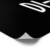 Di-know-saur Funny Dinosaur Pun Dark BG Poster (Ecke)